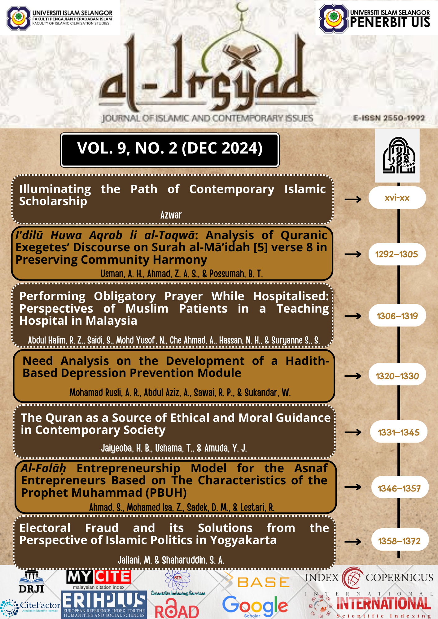 List of the Articles for Vol. 9, No. 2, December 2024